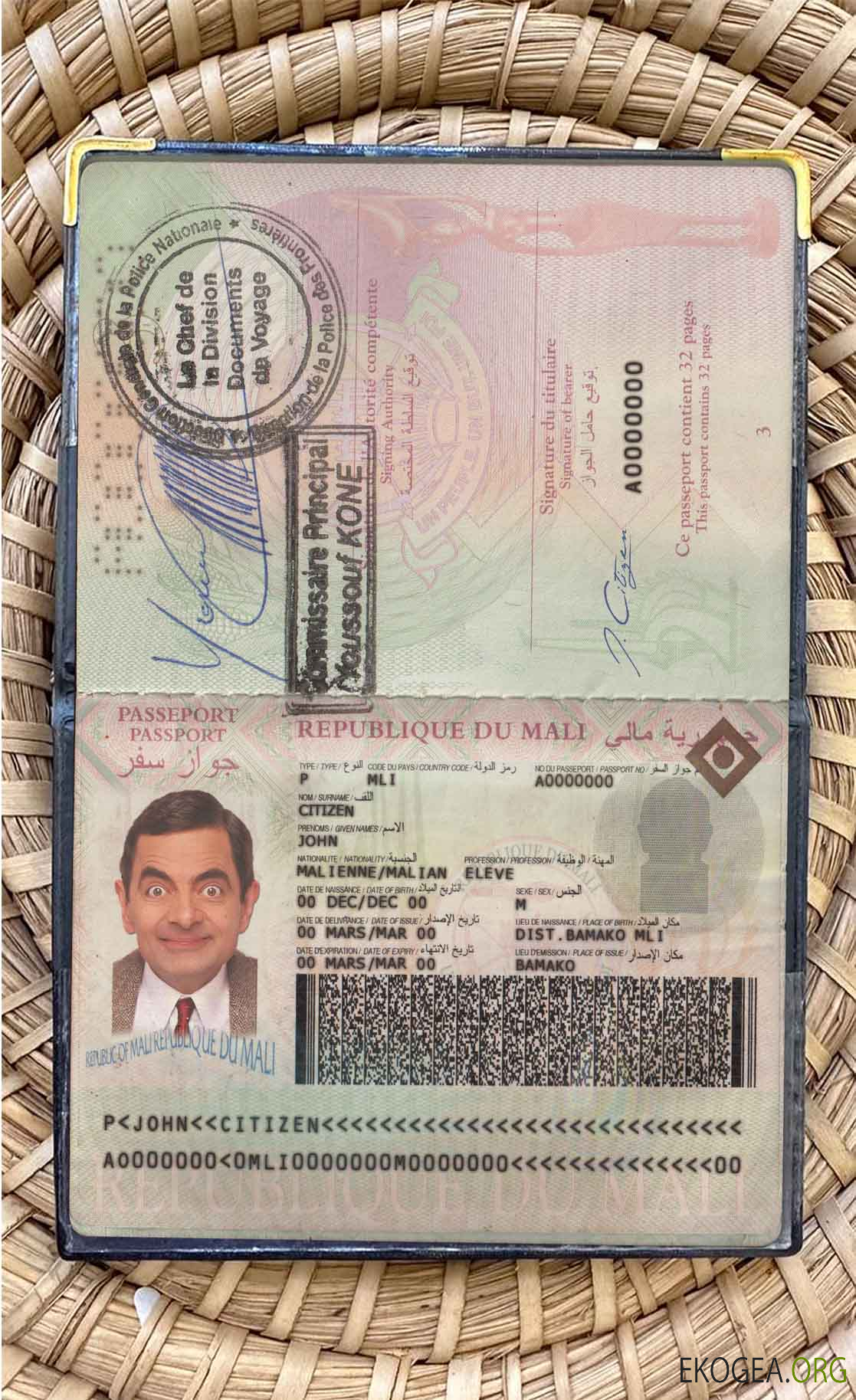 Look photo d'identité du Mali